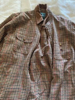 Ralph Lauren Brown Navy Red Plaid Wool Blazer